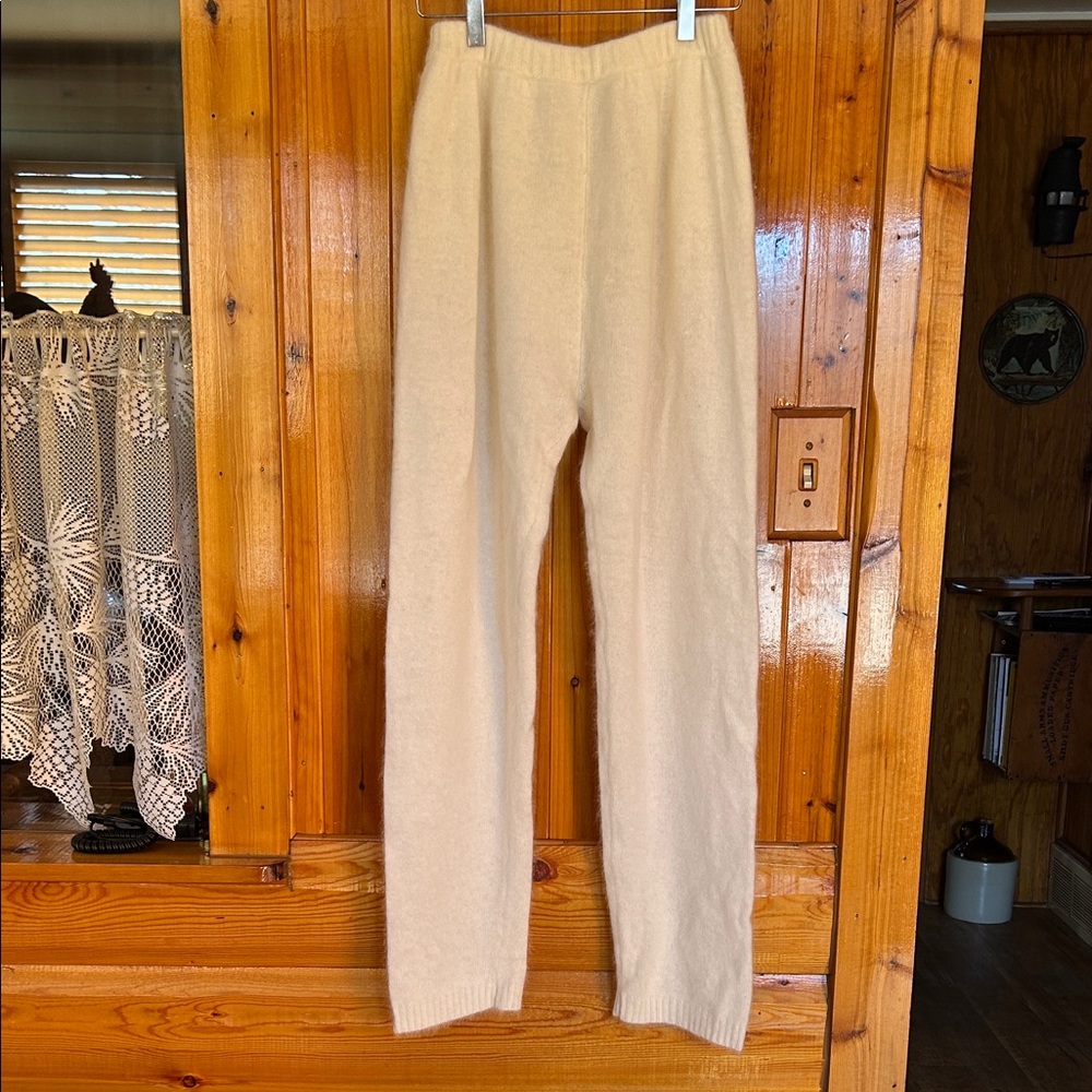 Cozy White Knit Pants